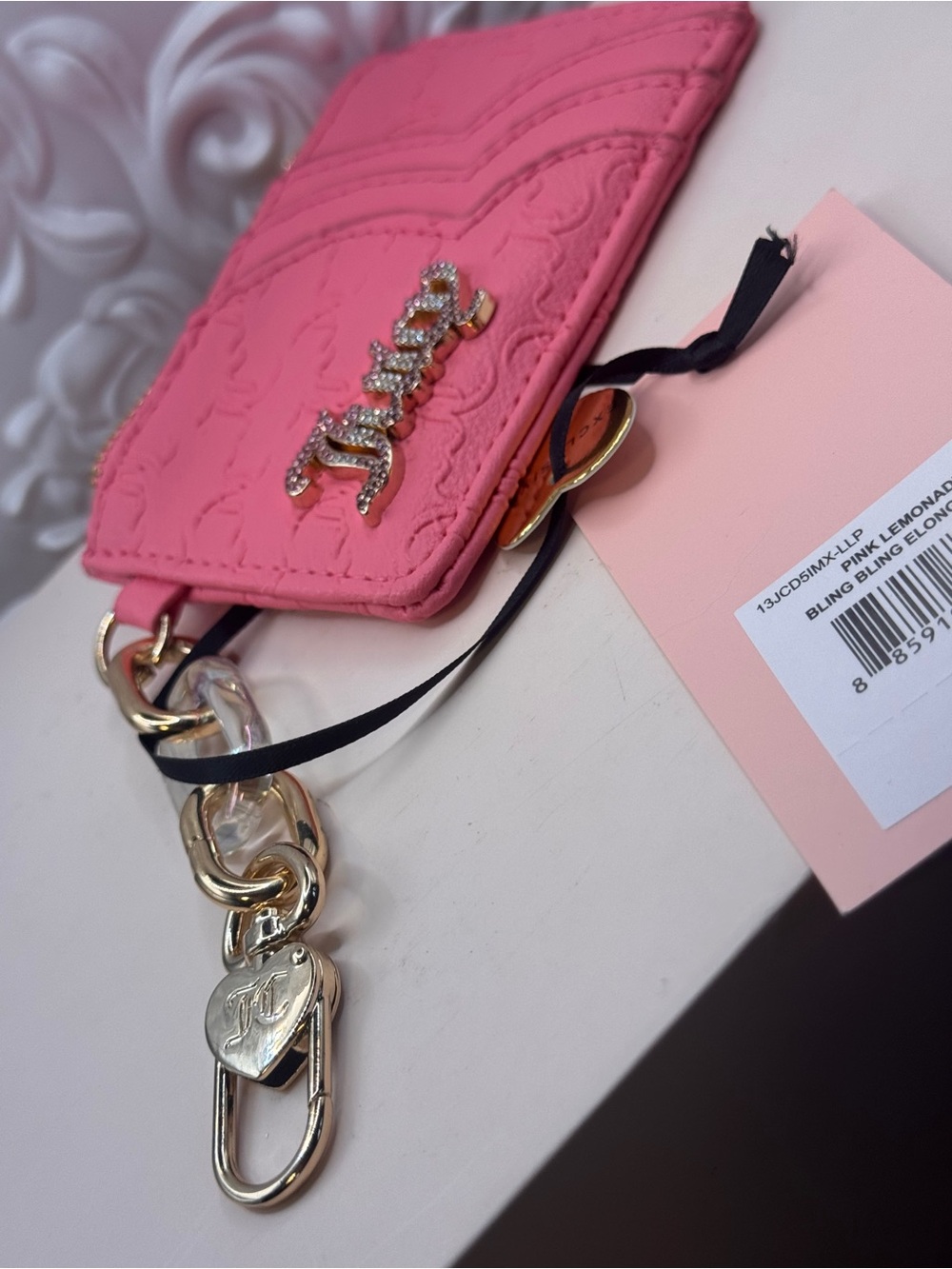 Juicy couture pink lemonade bling bling elongated cc holder - Picture 5 of 5